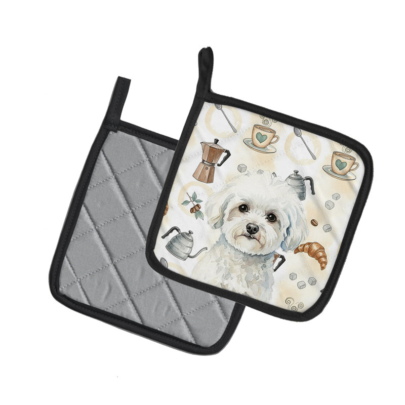 Paire de poignées Bichon Frise