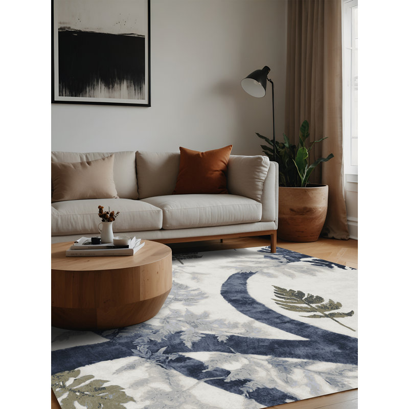 Machine Washable Gray Area Rug, Square 7'