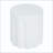 White Cylindrical MGO Side Table with Vertical Groove Texture
