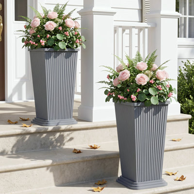 23.6 Inch Tall PE Tapered Planter Pots