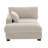 Bentura Oversized Upholstered Sea Salt Grey Corduroy Chaise Lounge with Armrests & Throw Pillows-95259942-100930858