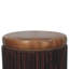 Tabouret d'appoint en cuir côtelé