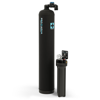 Whole House Salt-Free Water Softener Conditioner with Single Stage Carbon Filtration System, High Flow 15 GPM