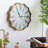 Large 23.5" Vintage Roman Numeral Wall Clock with Gold Trim