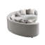 Canapé modulaire Ivria Boucle gris avec 9 coussins
