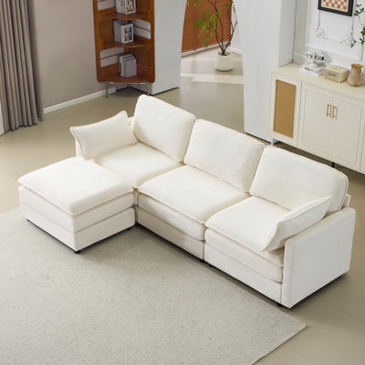 Cloud Comfort Modular Sofa Corduroy Stylish Living Spaces
