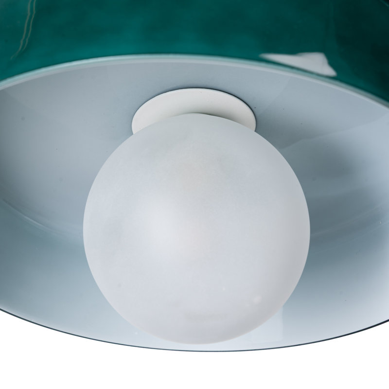 1 - Light Chrome Pendant, Black/Green