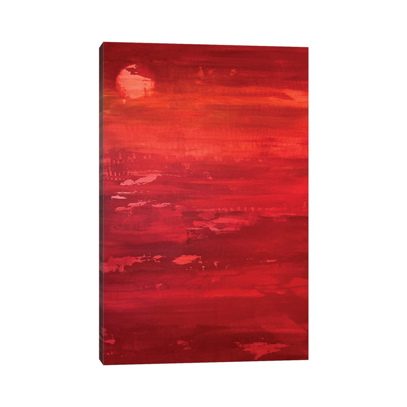 Red Moon Rising par - Toile tendue, H 12 po x l 8 po x P 0,75 po