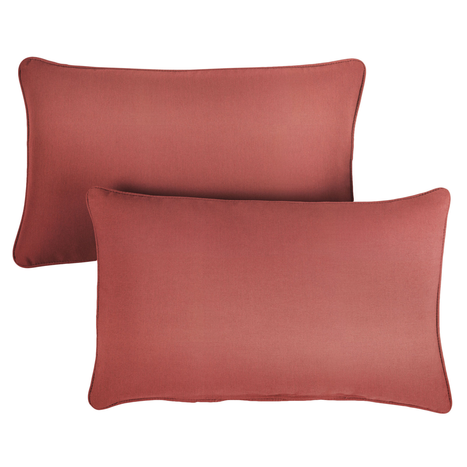 Ashish Sunbrella® Throw Pillow, Rectangle 16" H x 26" W, Sunbrella - Canvas Henna