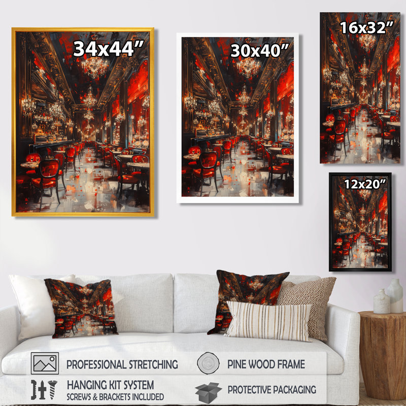 Casinos royaux - Casinos, H 20 po x l 12 po x P 1 po, Toile tendue