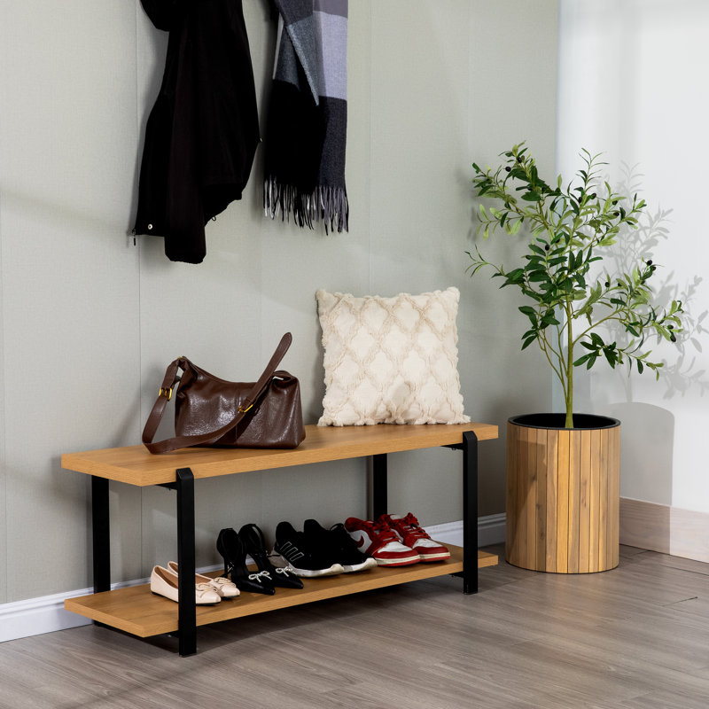 47"W Storage Bench with Metal Leg