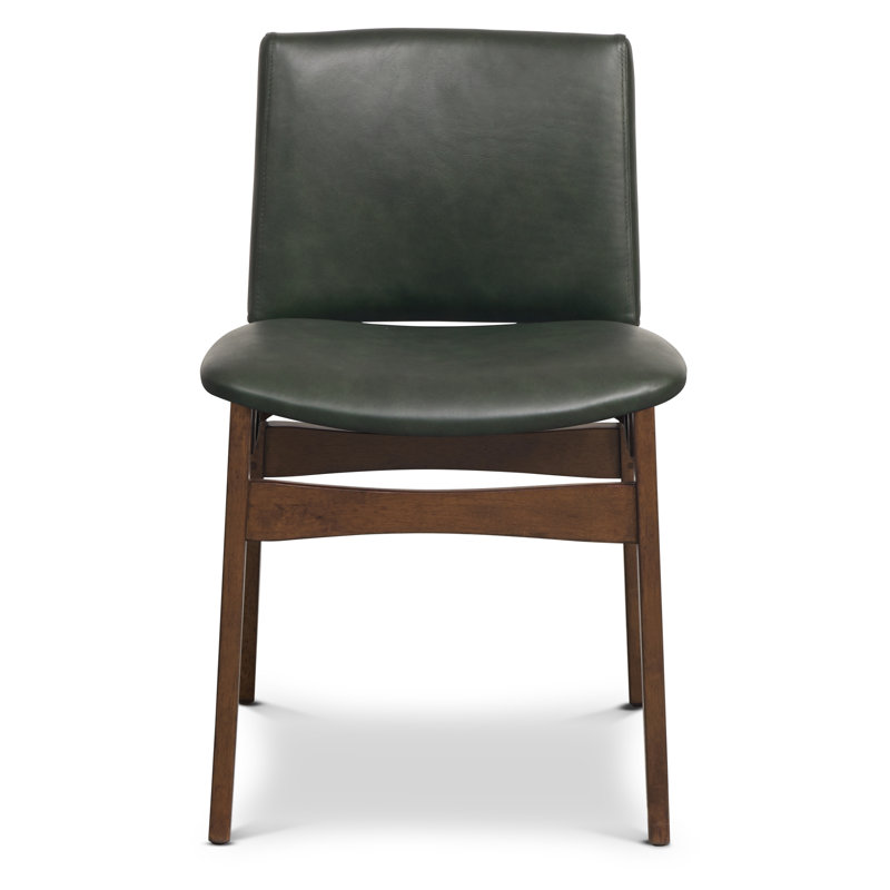 Oliva Full-Grain Italian Leather Dining Chair, Green