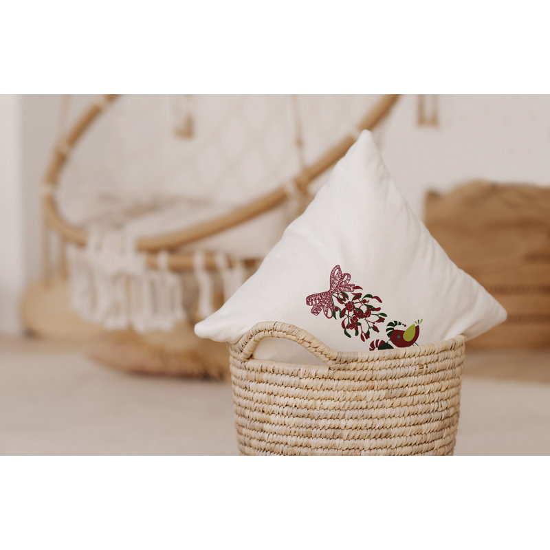 Housse pour coussin décoratif d’extérieur pour les oiseaux love, H 16 po x l 16 po