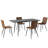 Modern Minimalist Extendable Dining Table Set （1Table and 4 Chairs）-95947539