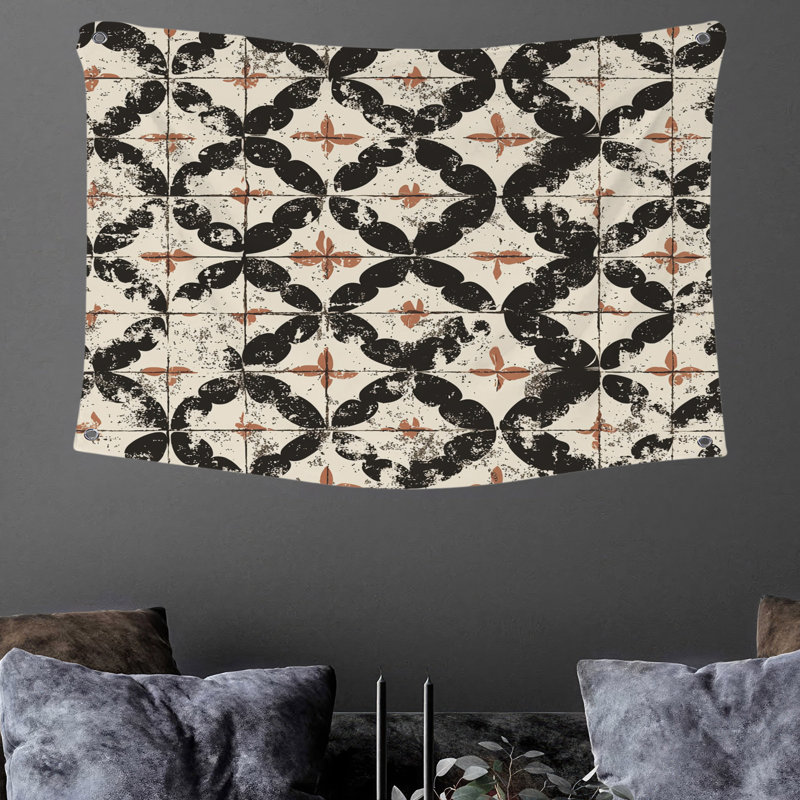 Tapisserie murale rétro - Décoration murale, H 88 po x l 104 po