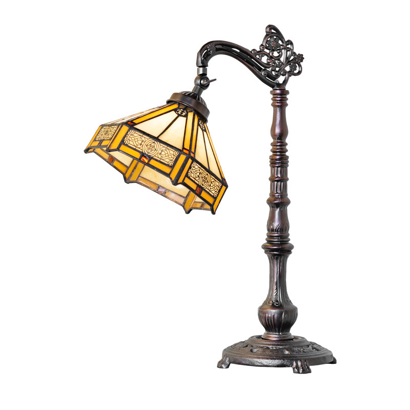 20" High Peaches Bridge Arm Table Lamp