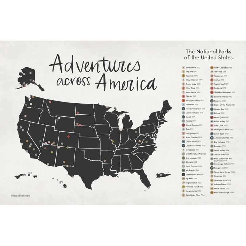 Armentha Adventures Across America par Lady Louise Designs, H 8 po x l 12 po x P 1,25 po