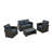 Outdoor 4'' Replacement Cushion Set Seat / Back Cushion-2041537986