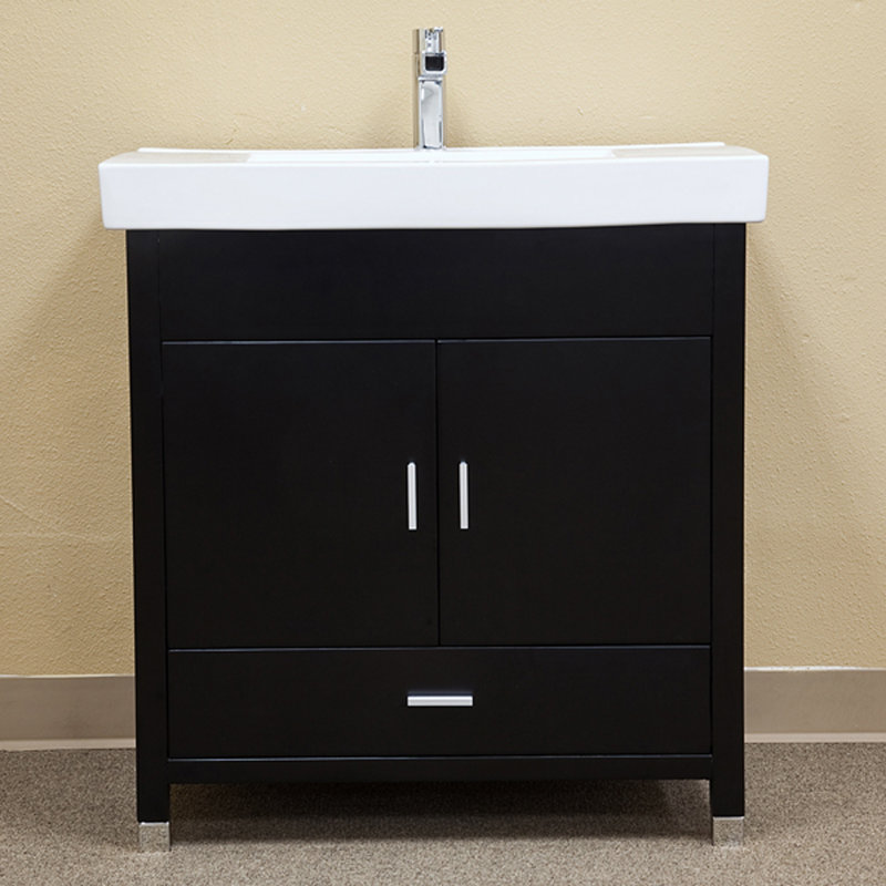 Atsabe 31.5'' Single Bathroom Vanity with Ceramic Top