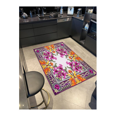 Tapis décoratif moderne géométrique entrelacé lavable à la machine