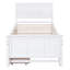 Lit plateforme simple avec lit gigogne et tiroirs, blanc