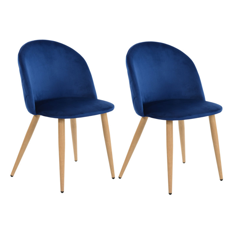 Dungorbery Upholstered Dining Chair, Dark Blue
