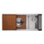 Ruvati 45-inch Double Bowl Workstation Two-Tiered Ledge Kitchen Sink Undermount Stainless Steel
