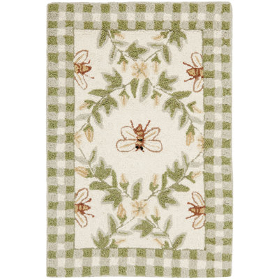 Elara Floral Handmade Wool Area Rug