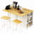 Kitchen Island with 2 Bar Stools, Power Outlet, Door Internal Storage Rack, Kitchen Storage Cart on 5 Wheels with Drop Leaf, 5 Open Side Racks, 2 Drawers,for Kitchen,Dining Room-1865359476