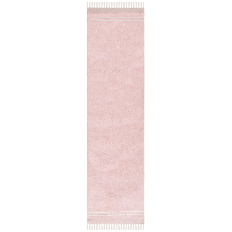 Tapis rose / ivoire Easy Care 211, Tapis de couloir 2 pi 3 po x 9 pi