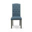 Chaises de salle à manger Celina Parson - Ensemble de 2 chaises capitonnées capitonnées en lin bleu minéral, noir-1927899098-1927899097