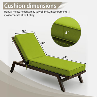 Outdoor Chaise Lounge Chair Cushion