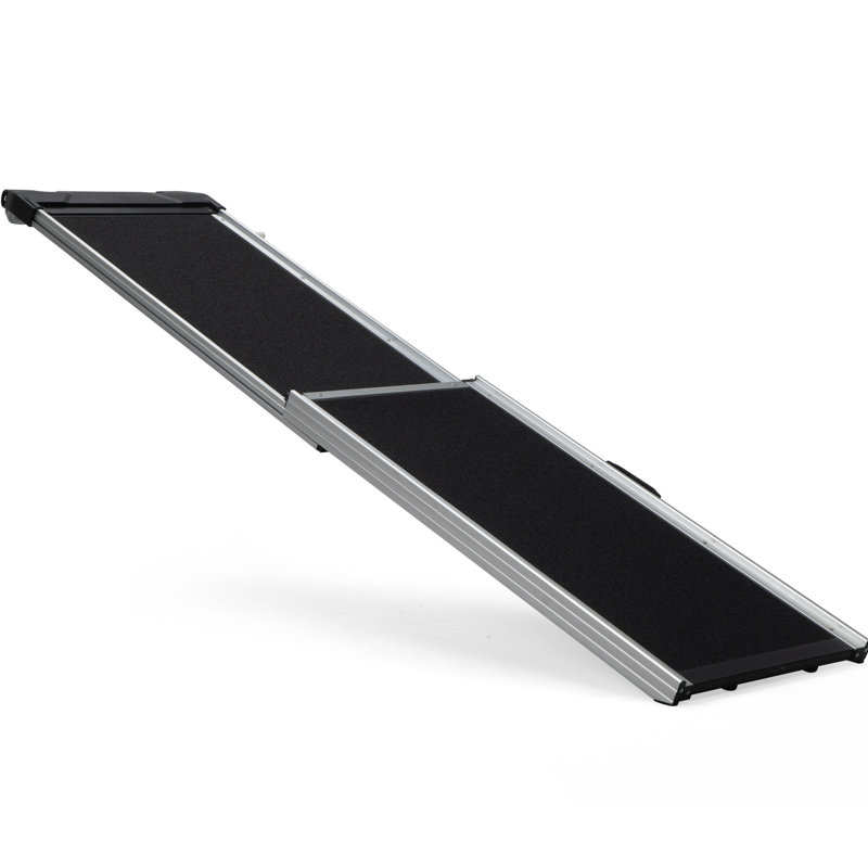 Animal pliable en aluminium avec poignée et patins antidérapants, pour chiens de différentes tailles, facile à nettoyer, stable, tapis antidérapant à rampe noire, convient à la plupart des étables
