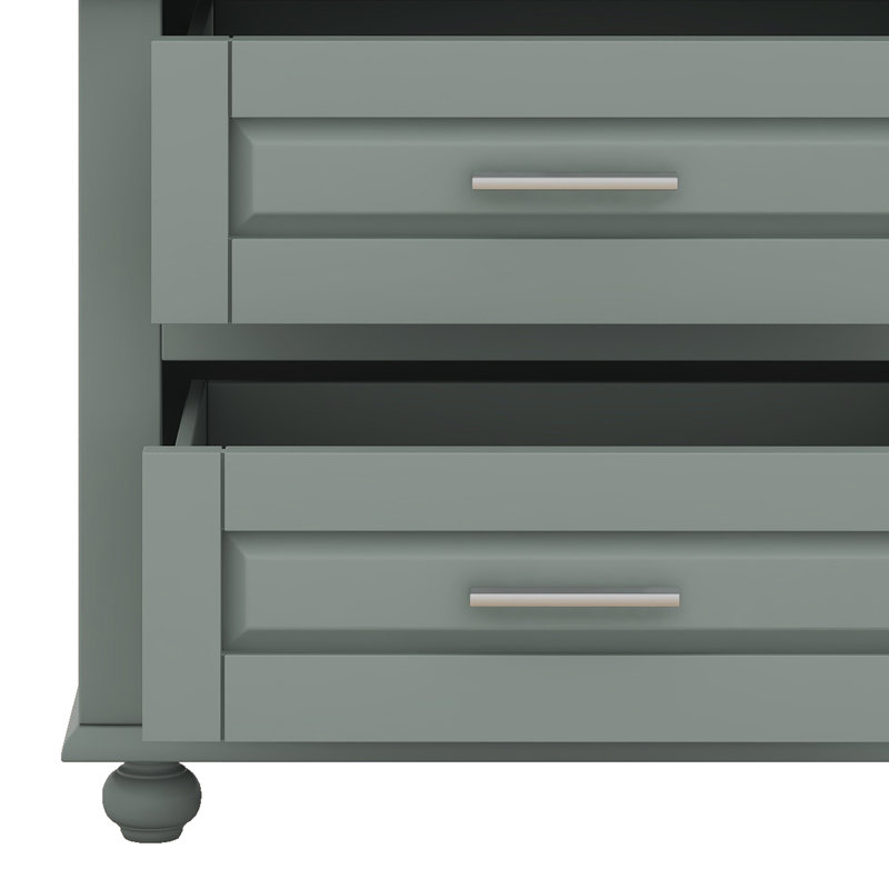 Tall Storage Cabinet With Two Drawers, Freestanding Multifunctional Bathroom Cabinet With Adjustable Shelf, Anti-Tipping Device