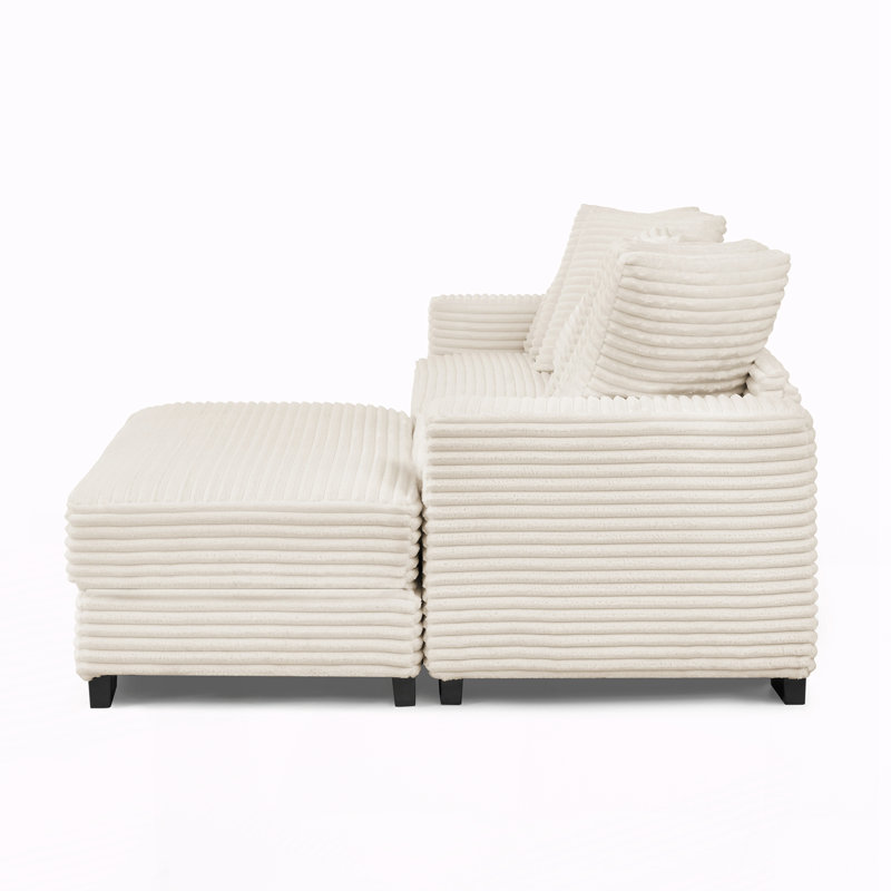 Canapé-lit modulaire rembourré, Beige