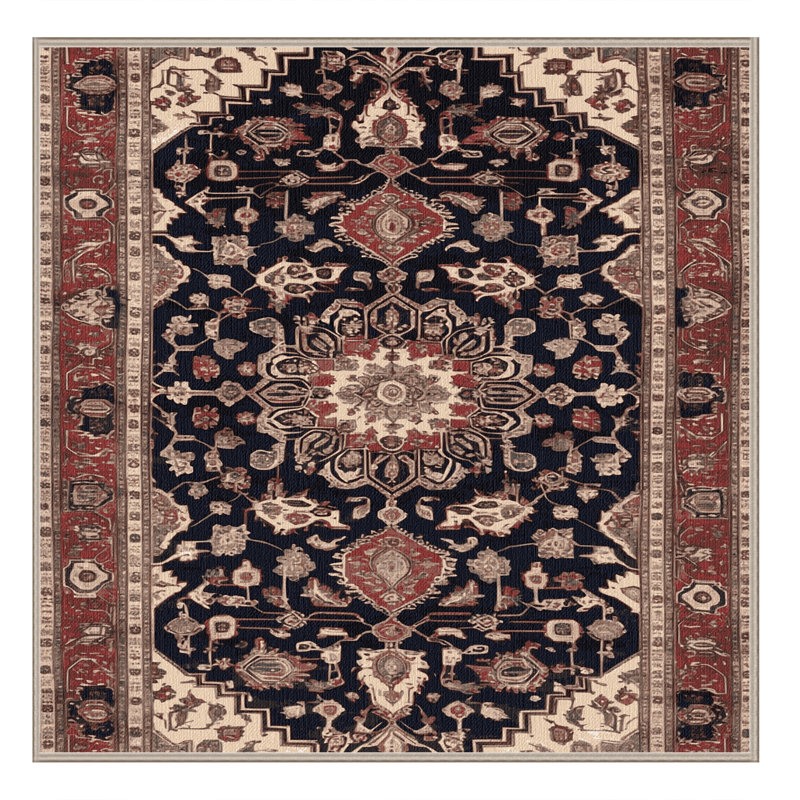 Tapis brun lavable à la machine, Carré 4 pi