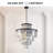15-Black Stacked Dimmable Transparent Crystal Chandeliers