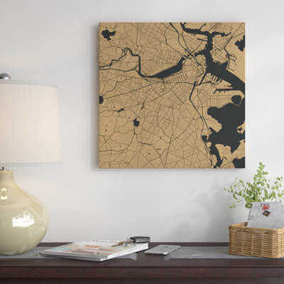 " Boston Urban Roadway Map (Gold) " by Urbanmap