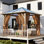 10 pi. L 10 pi. D Pavillon de jardin brun en aluminium