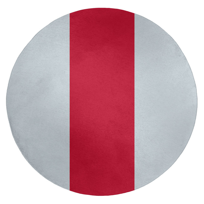 Chenille Striped Indoor Rug, Round 5'
