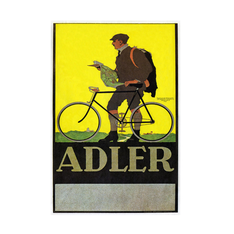Unknown Artist Adler Bicycles Advertisement Canvas Art, 19" H x 12" W