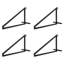 Paquet de 4 supports de tablette de transport robustes, supports de tablette, supports de récipient