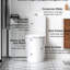 One Toilet, 1.1/1.6 Dual Flush, Glossy White Ceramic, Comfort Soft Close Seat, Bathroom Flush White, Elongated Bowl, Close,