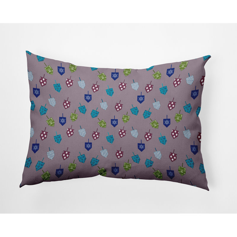 Coussin Hanukkah, 14 po x 20 po, Rectangulaire