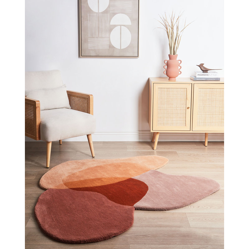 Denario Abstract Wool Hand Tufted 140cm X 140cm Area Rug