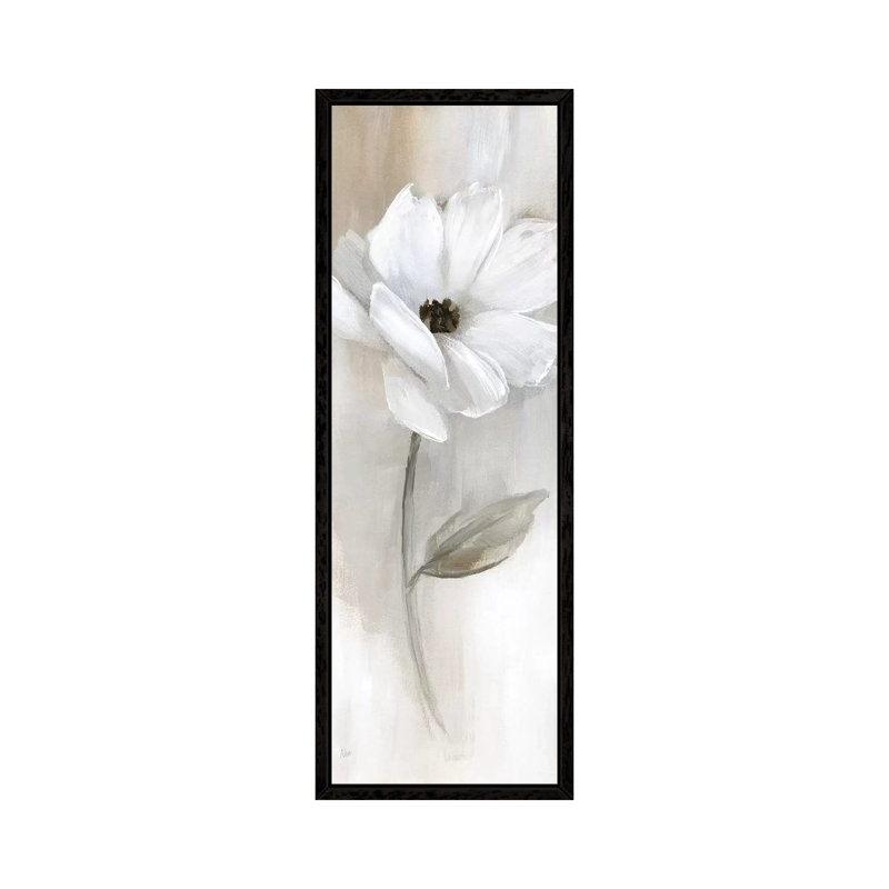 Sheer Elegance I by Nan - Panoramic Painting on Canvas, Black Framed, 30.48 cm H x 91.44 cm W