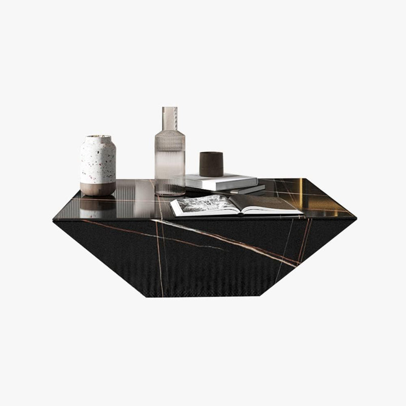 Table basse Adea Modern Drum, H 13,77 po x l 31,5 po x P 31,5 po, Black