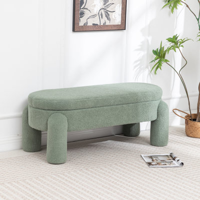 Upholstered Flip Top Storage Bench For End Of Bed