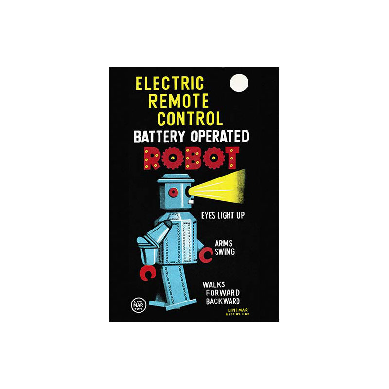 Robot de télécommande électrique à piles-impression, H 66 po x l 44 po