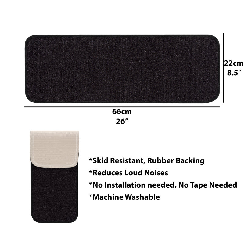 Tapis d'escalier Auberon, Noir